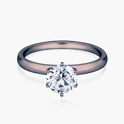 Pierścionek zaręczynowy SAVICKI: czarne złoto, diament